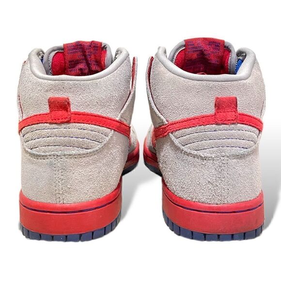 Nike SB Dunk High Medium Grey Varsity Red Old Royal - Picture 5 of 12
